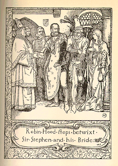 Robin Hood Steps betwixt Sir Stephen and His Bride
by
Howard Pyle