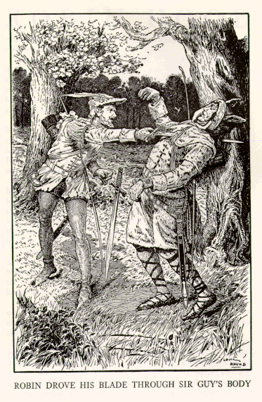 Robin Drove His Blade Through Sir Guy's Body 
by
Louis Rhead